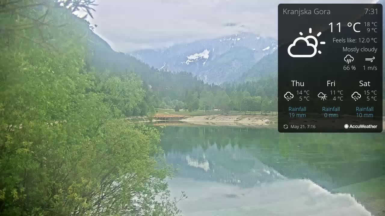 Kranjska Gora, Jezero Jasna Lake Live Cam - Jesenice, Gorenjska (Upper Carniola), Slovenia