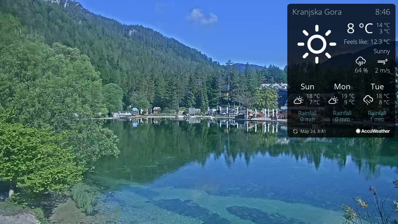 Kranjska Gora, Jezero Jasna Lake Live Cam - Jesenice, Gorenjska (Upper Carniola), Slovenia