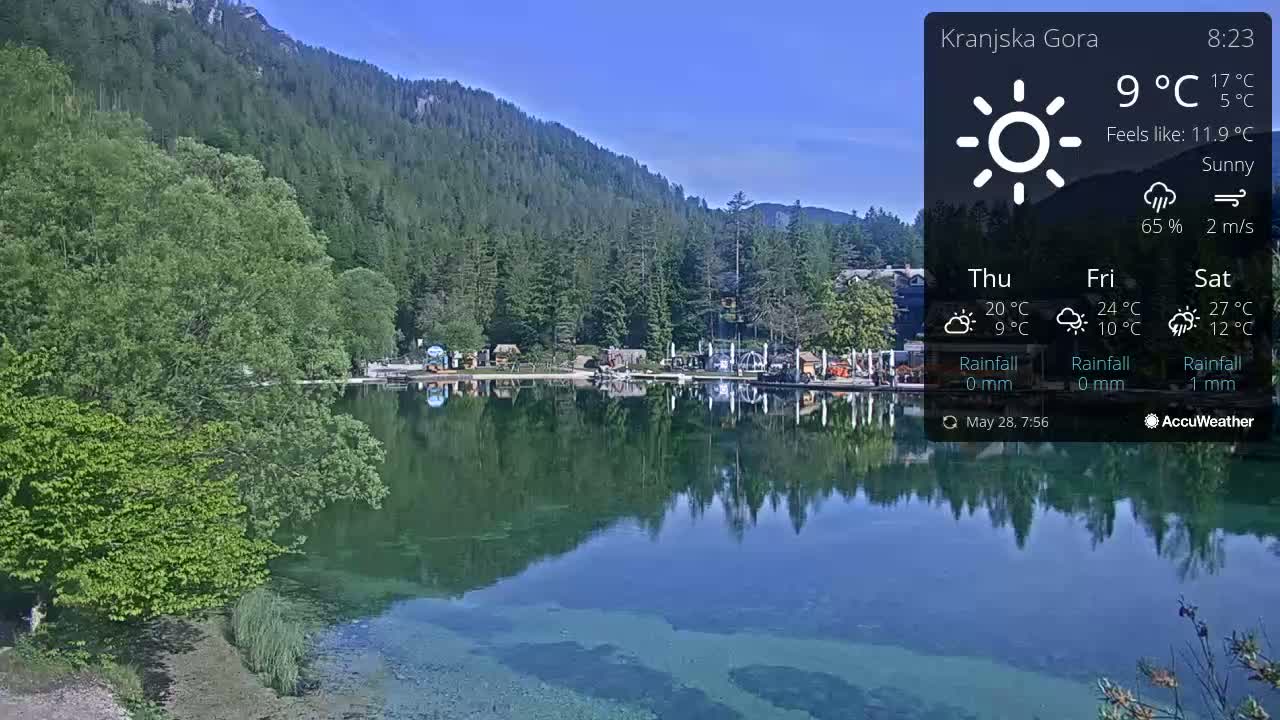 Kranjska Gora, Jezero Jasna Lake Live Cam - Jesenice, Gorenjska (Upper Carniola), Slovenia