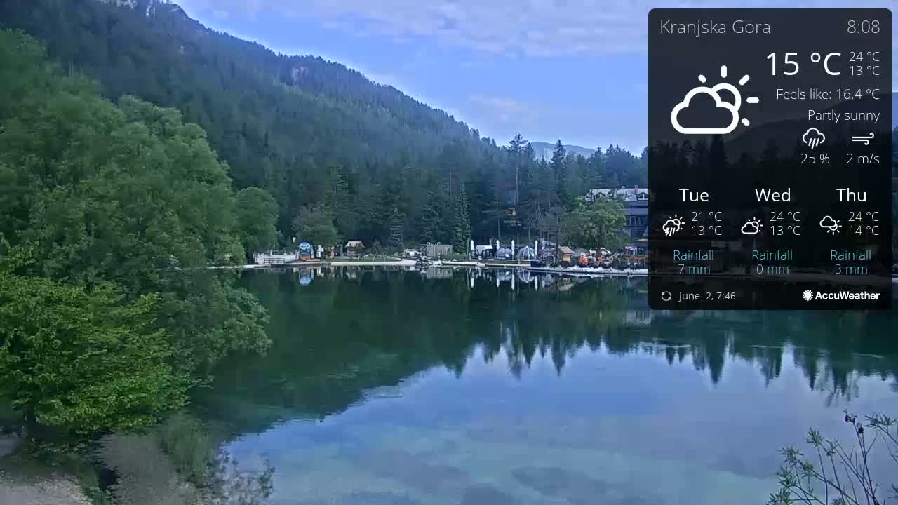 Kranjska Gora, Jezero Jasna Lake Live Cam - Jesenice, Gorenjska (Upper Carniola), Slovenia