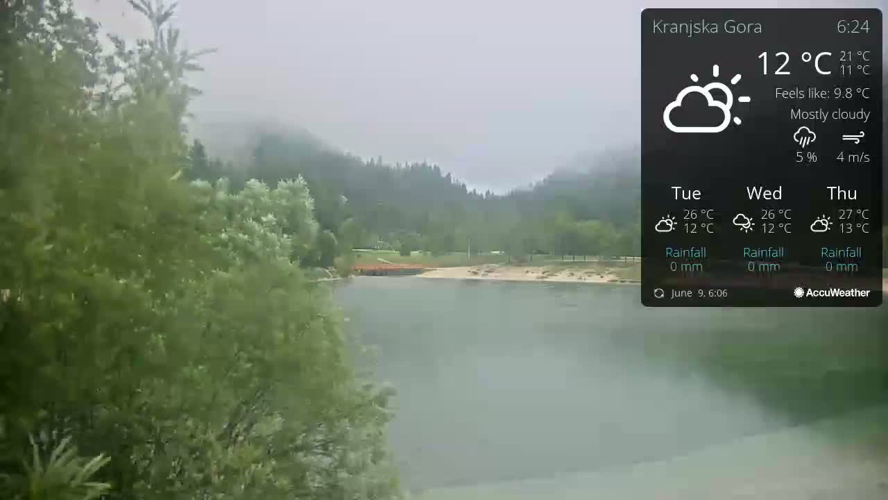 Kranjska Gora, Jezero Jasna Lake Live Cam - Jesenice, Gorenjska (Upper Carniola), Slovenia