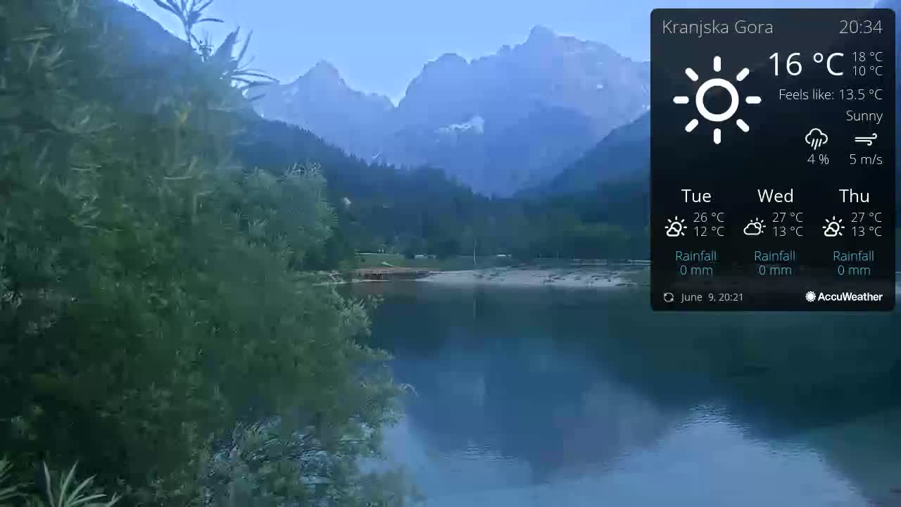 Kranjska Gora, Jezero Jasna Lake Live Cam - Jesenice, Gorenjska (Upper Carniola), Slovenia