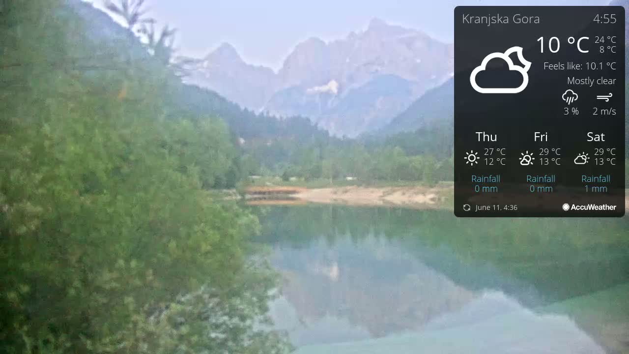 Kranjska Gora, Jezero Jasna Lake Live Cam - Jesenice, Gorenjska (Upper Carniola), Slovenia