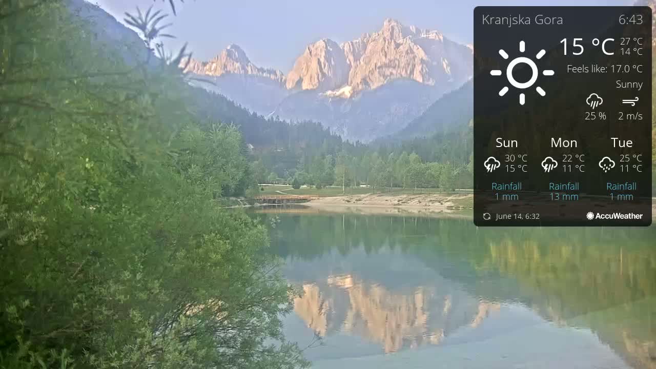 Kranjska Gora, Jezero Jasna Lake Live Cam - Jesenice, Gorenjska (Upper Carniola), Slovenia