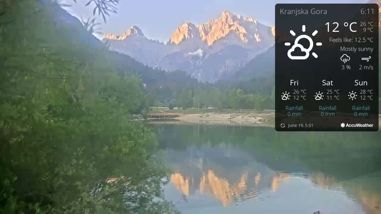 Kranjska Gora, Jezero Jasna Lake Live Cam - Jesenice, Gorenjska (Upper Carniola), Slovenia