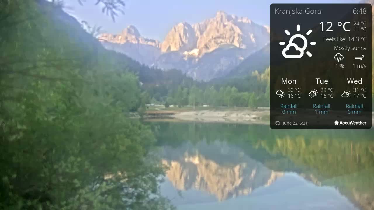 Kranjska Gora, Jezero Jasna Lake Live Cam - Jesenice, Gorenjska (Upper Carniola), Slovenia