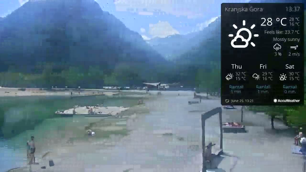 Kranjska Gora, Jezero Jasna Lake Live Cam - Jesenice, Gorenjska (Upper Carniola), Slovenia