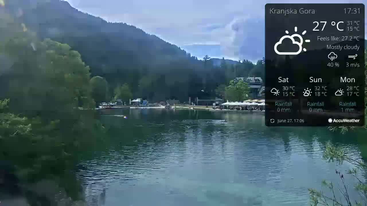 Kranjska Gora, Jezero Jasna Lake Live Cam - Jesenice, Gorenjska (Upper Carniola), Slovenia