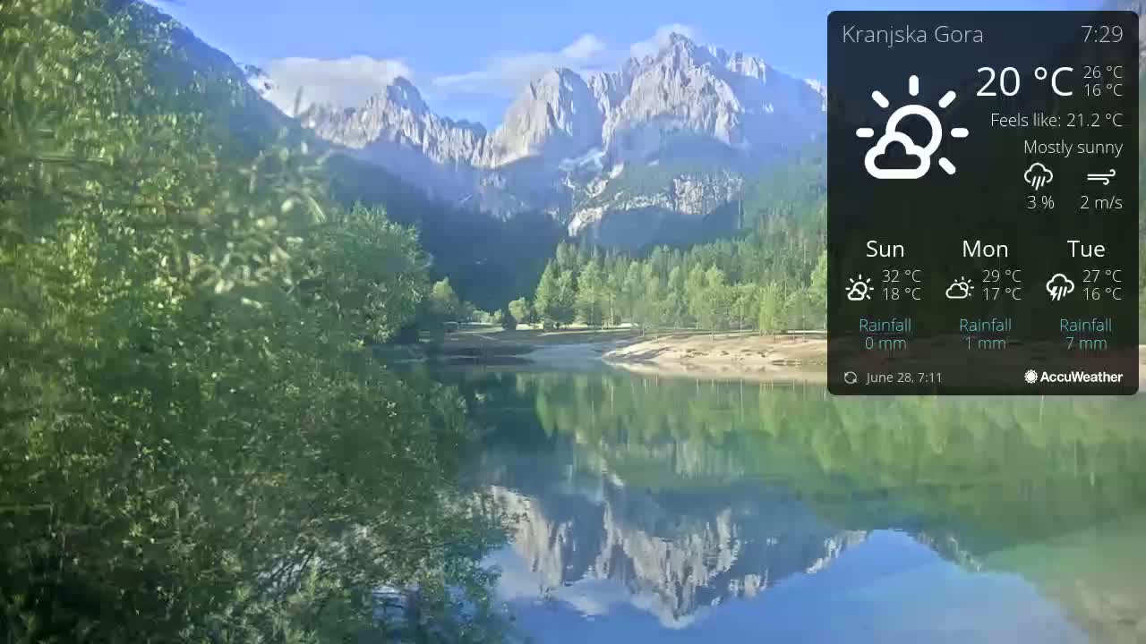 Kranjska Gora, Jezero Jasna Lake Live Cam - Jesenice, Gorenjska (Upper Carniola), Slovenia