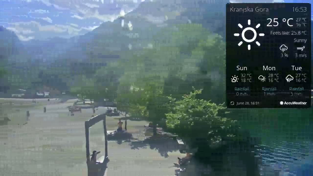 Kranjska Gora, Jezero Jasna Lake Live Cam - Jesenice, Gorenjska (Upper Carniola), Slovenia