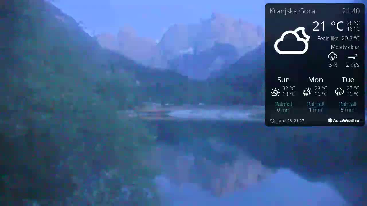 Kranjska Gora, Jezero Jasna Lake Live Cam - Jesenice, Gorenjska (Upper Carniola), Slovenia