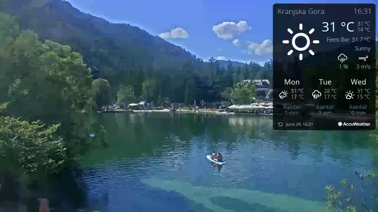 Kranjska Gora, Jezero Jasna Lake Live Cam - Jesenice, Gorenjska (Upper Carniola), Slovenia