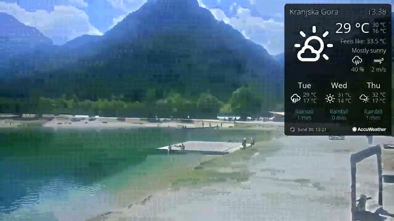 Kranjska Gora, Jezero Jasna Lake Live Cam - Jesenice, Gorenjska (Upper Carniola), Slovenia