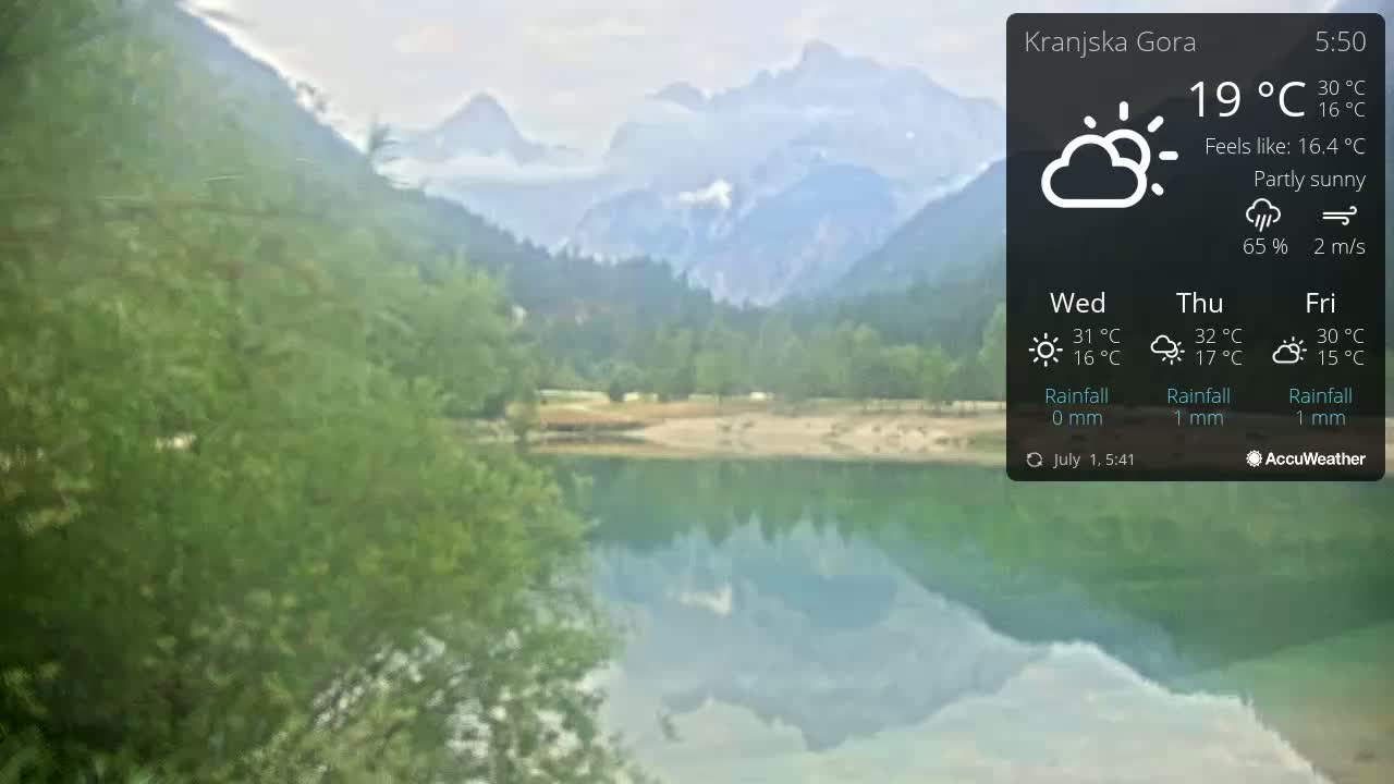 Kranjska Gora, Jezero Jasna Lake Live Cam - Jesenice, Gorenjska (Upper Carniola), Slovenia
