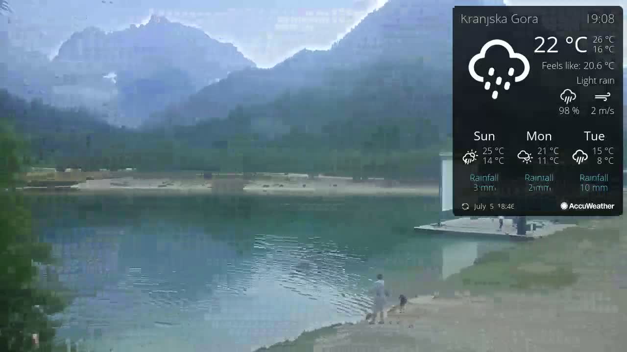 Kranjska Gora, Jezero Jasna Lake Live Cam - Jesenice, Gorenjska (Upper Carniola), Slovenia