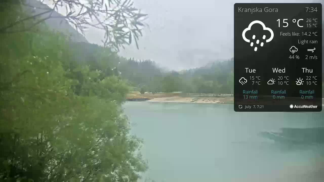 Kranjska Gora, Jezero Jasna Lake Live Cam - Jesenice, Gorenjska (Upper Carniola), Slovenia