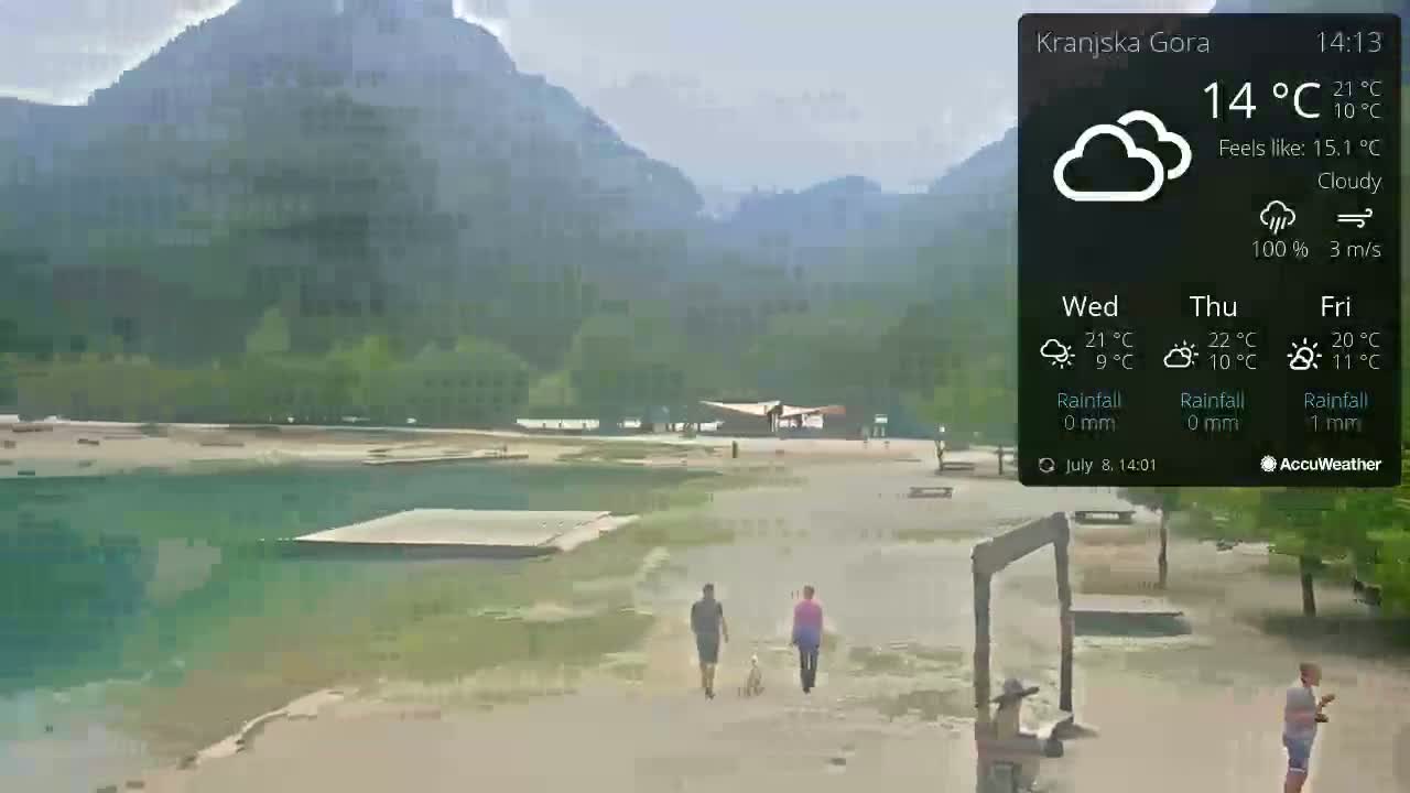 Kranjska Gora, Jezero Jasna Lake Live Cam - Jesenice, Gorenjska (Upper Carniola), Slovenia