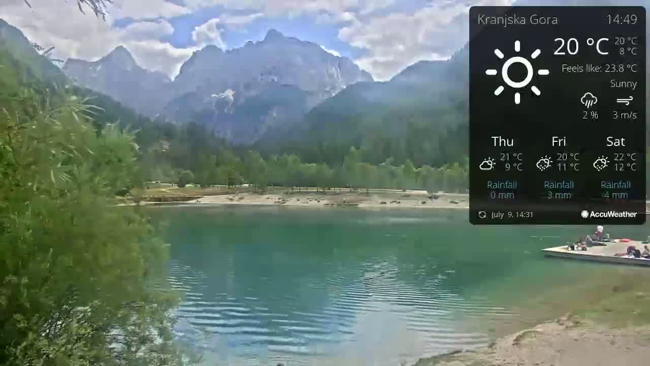 Kranjska Gora, Jezero Jasna Lake Live Cam - Jesenice, Gorenjska (Upper Carniola), Slovenia