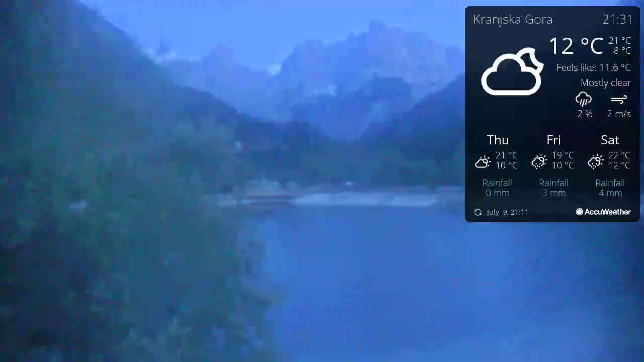 Kranjska Gora, Jezero Jasna Lake Live Cam - Jesenice, Gorenjska (Upper Carniola), Slovenia