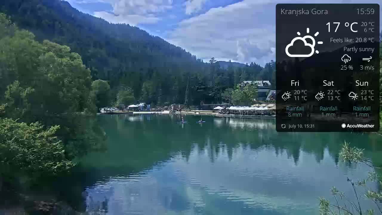 Kranjska Gora, Jezero Jasna Lake Live Cam - Jesenice, Gorenjska (Upper Carniola), Slovenia