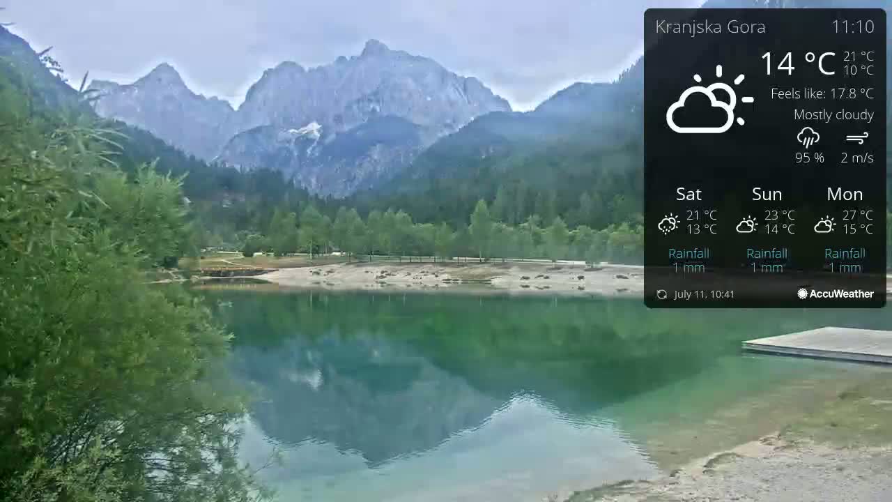 Kranjska Gora, Jezero Jasna Lake Live Cam - Jesenice, Gorenjska (Upper Carniola), Slovenia