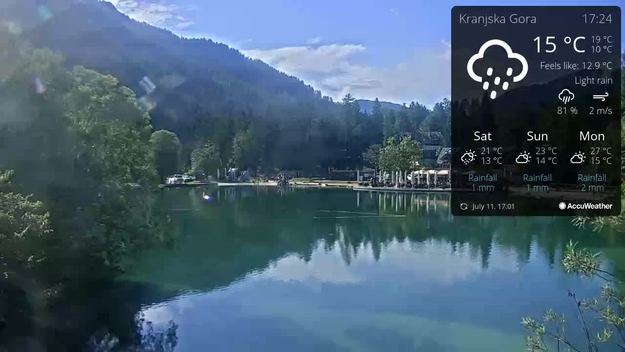 Kranjska Gora, Jezero Jasna Lake Live Cam - Jesenice, Gorenjska (Upper Carniola), Slovenia