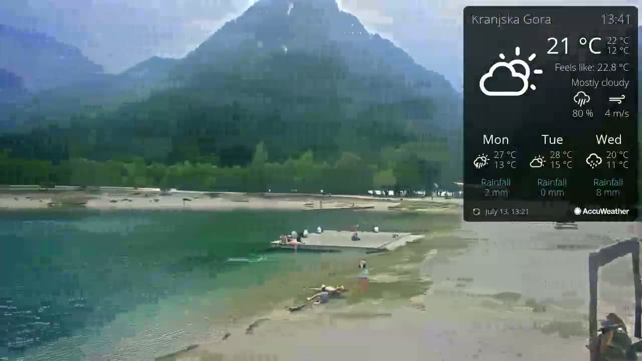 Kranjska Gora, Jezero Jasna Lake Live Cam - Jesenice, Gorenjska (Upper Carniola), Slovenia