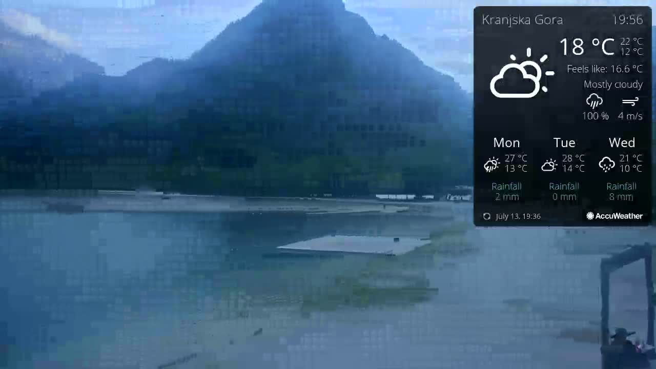 Kranjska Gora, Jezero Jasna Lake Live Cam - Jesenice, Gorenjska (Upper Carniola), Slovenia