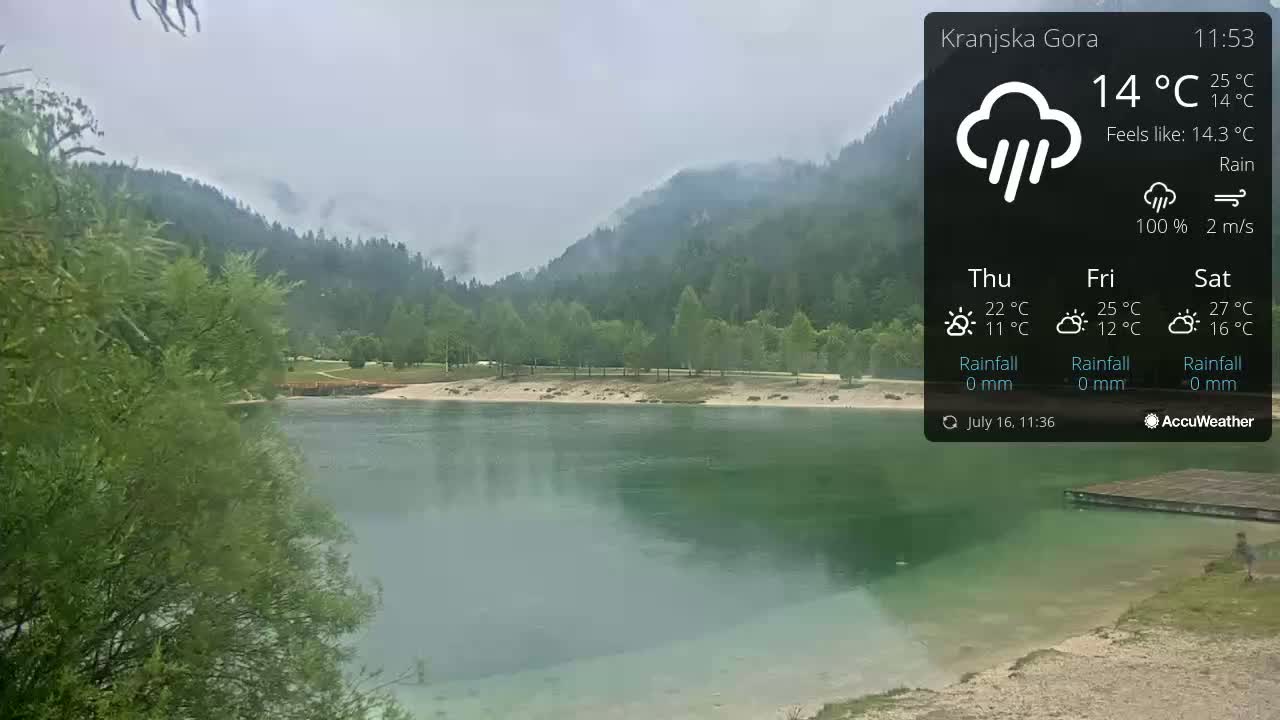Kranjska Gora, Jezero Jasna Lake Live Cam - Jesenice, Gorenjska (Upper Carniola), Slovenia
