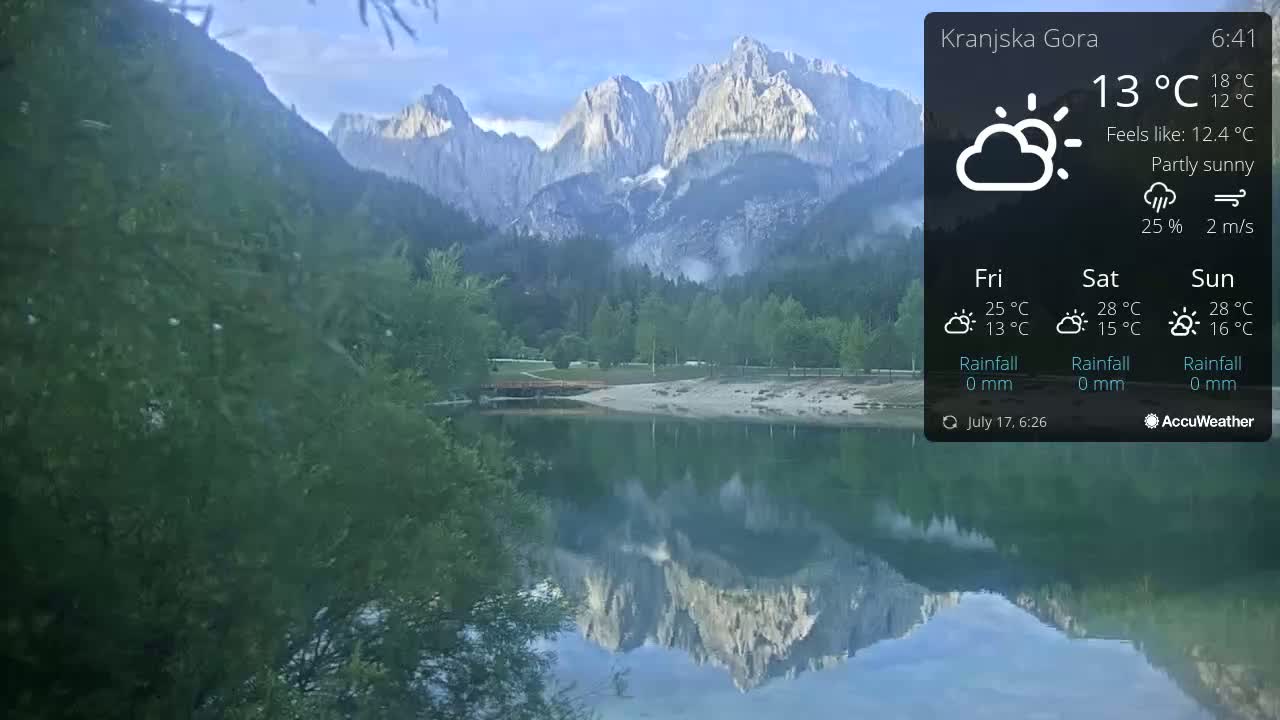 Kranjska Gora, Jezero Jasna Lake Live Cam - Jesenice, Gorenjska (Upper Carniola), Slovenia
