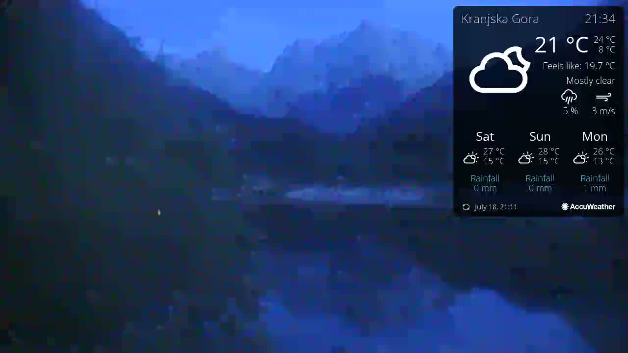 Kranjska Gora, Jezero Jasna Lake Live Cam - Jesenice, Gorenjska (Upper Carniola), Slovenia