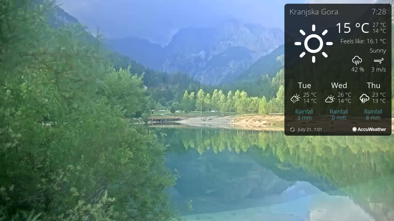 Kranjska Gora, Jezero Jasna Lake Live Cam - Jesenice, Gorenjska (Upper Carniola), Slovenia