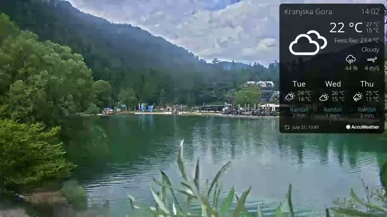 Kranjska Gora, Jezero Jasna Lake Live Cam - Jesenice, Gorenjska (Upper Carniola), Slovenia
