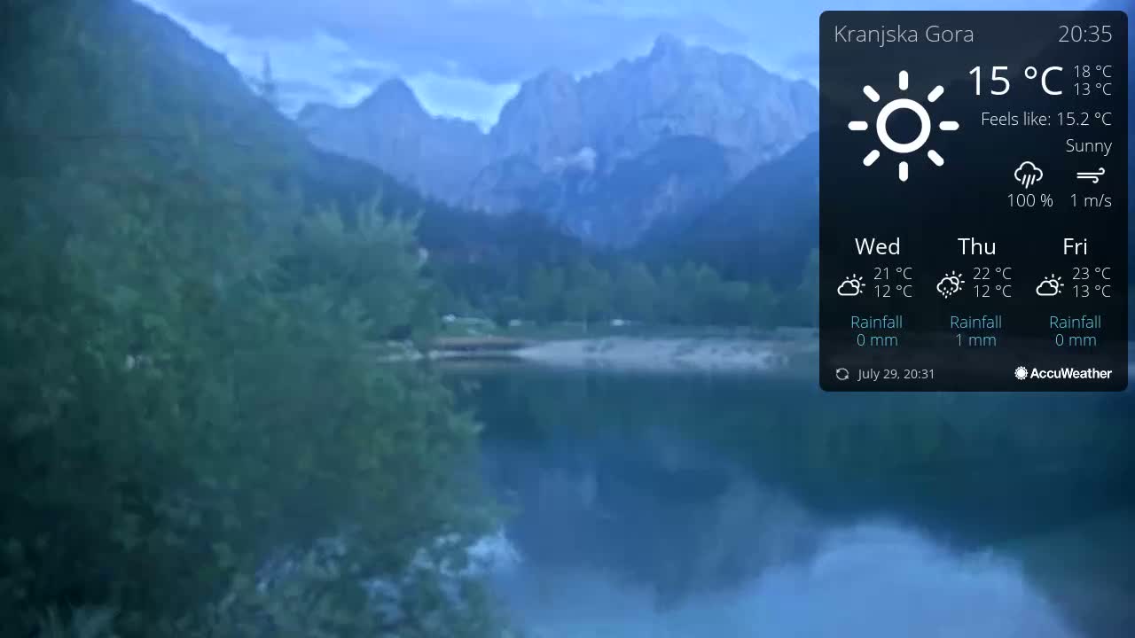 Kranjska Gora, Jezero Jasna Lake Live Cam - Jesenice, Gorenjska (Upper Carniola), Slovenia