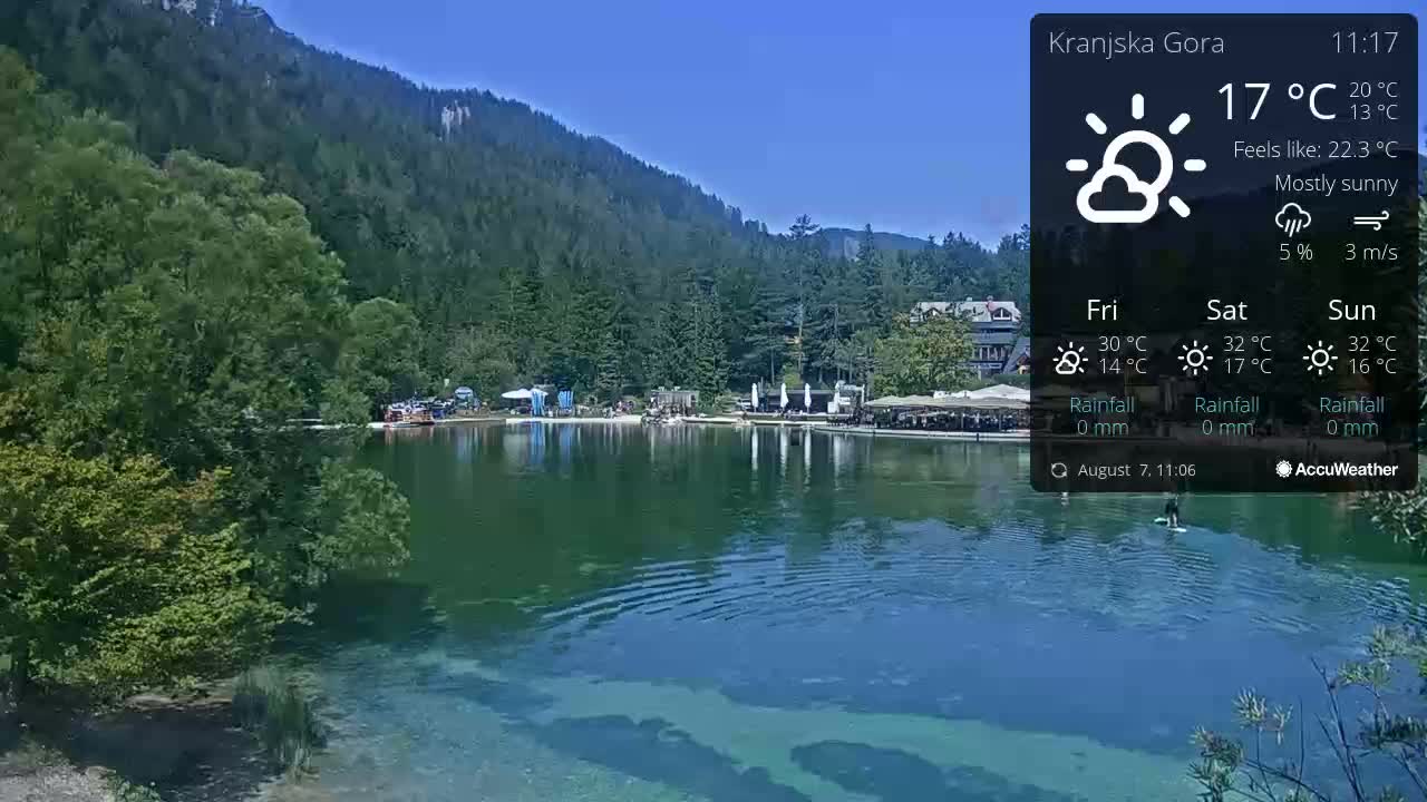 Kranjska Gora, Jezero Jasna Lake Live Cam - Jesenice, Gorenjska (Upper Carniola), Slovenia
