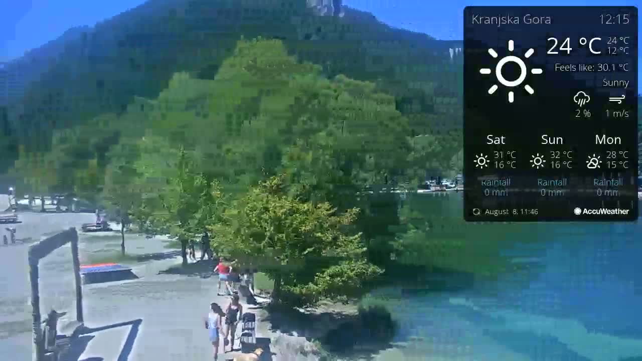 Kranjska Gora, Jezero Jasna Lake Live Cam - Jesenice, Gorenjska (Upper Carniola), Slovenia