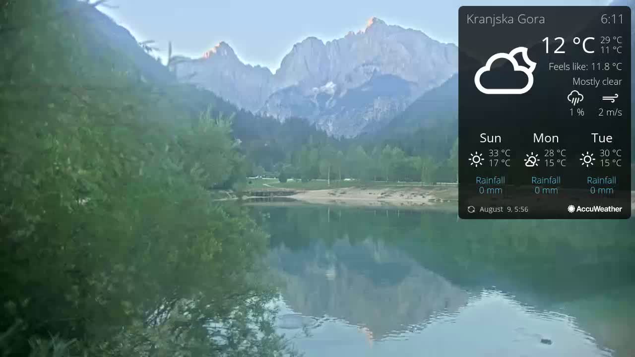 Kranjska Gora, Jezero Jasna Lake Live Cam - Jesenice, Gorenjska (Upper Carniola), Slovenia