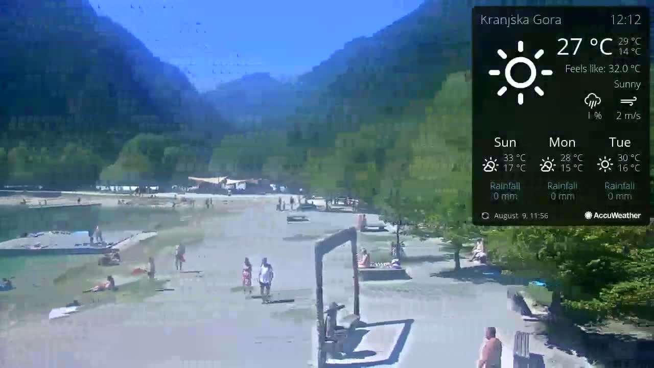 Kranjska Gora, Jezero Jasna Lake Live Cam - Jesenice, Gorenjska (Upper Carniola), Slovenia