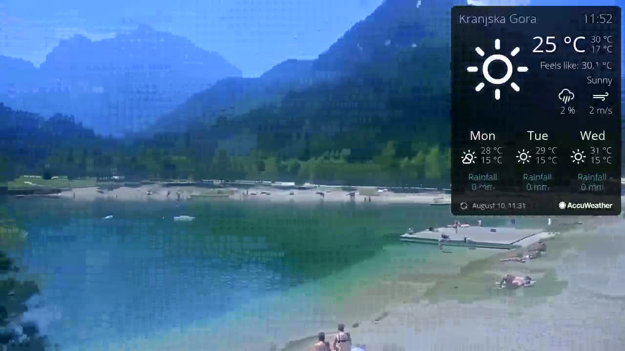 Kranjska Gora, Jezero Jasna Lake Live Cam - Jesenice, Gorenjska (Upper Carniola), Slovenia