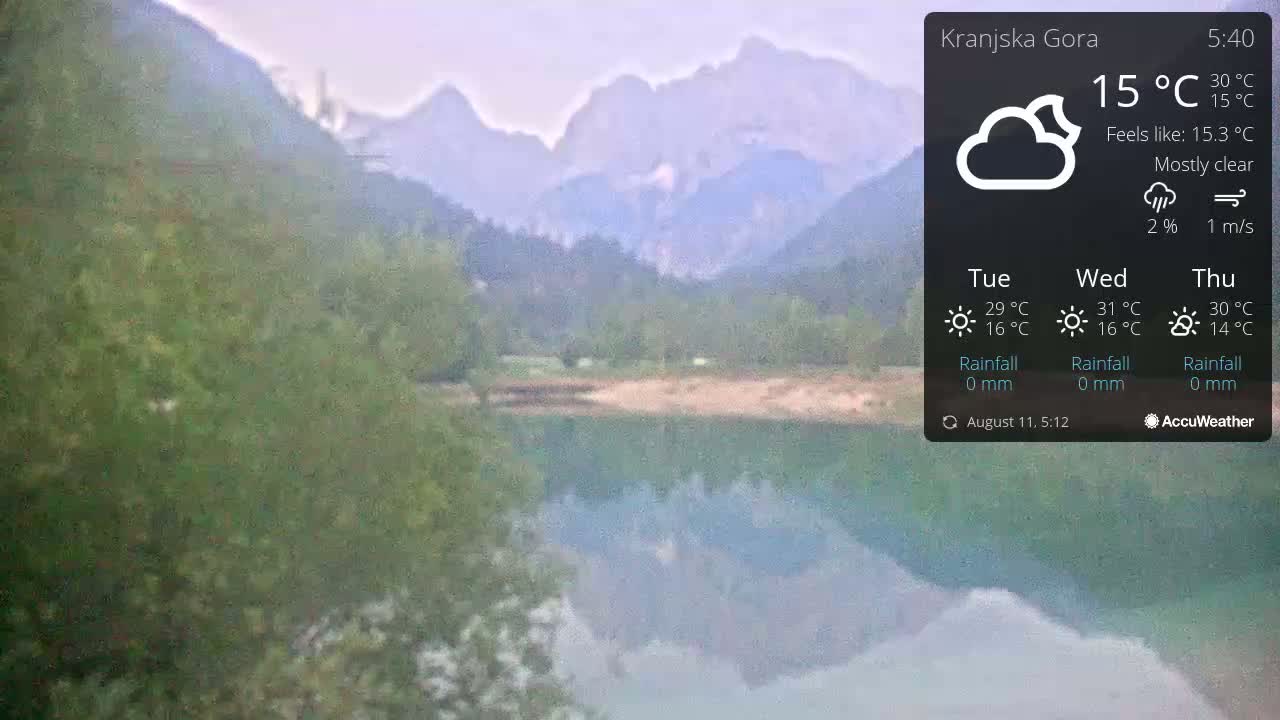 Kranjska Gora, Jezero Jasna Lake Live Cam - Jesenice, Gorenjska (Upper Carniola), Slovenia