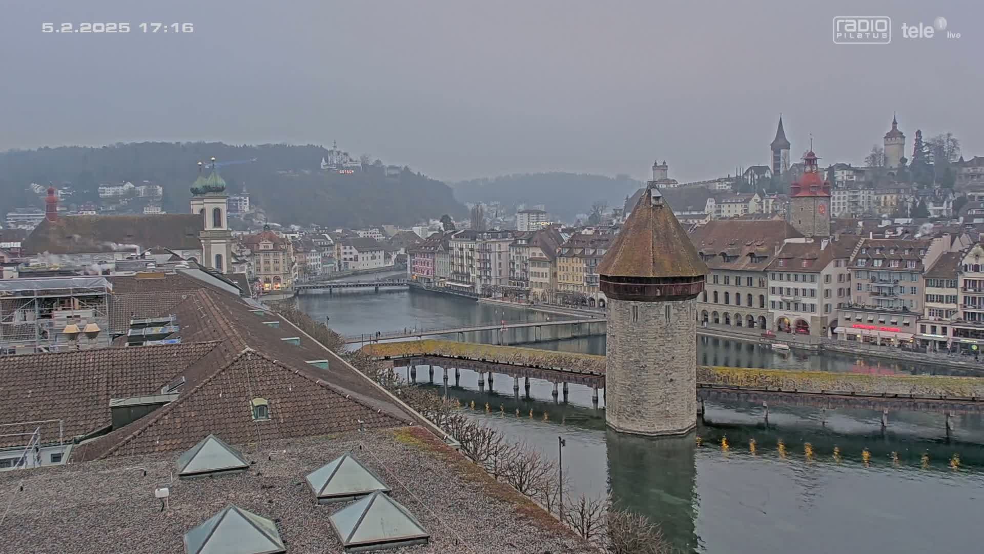 Luzern,  Lucerne Skyline Live Cam - Luzern, Lucerne-ville, Lucerne, Switzerland