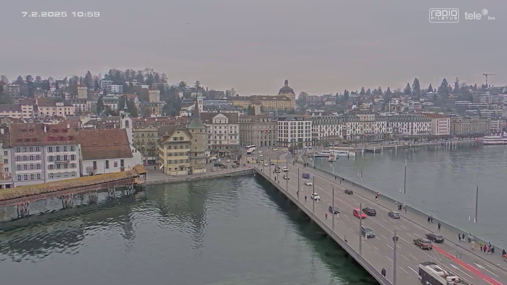 Luzern,  Lucerne Skyline Live Cam - Luzern, Lucerne-ville, Lucerne, Switzerland