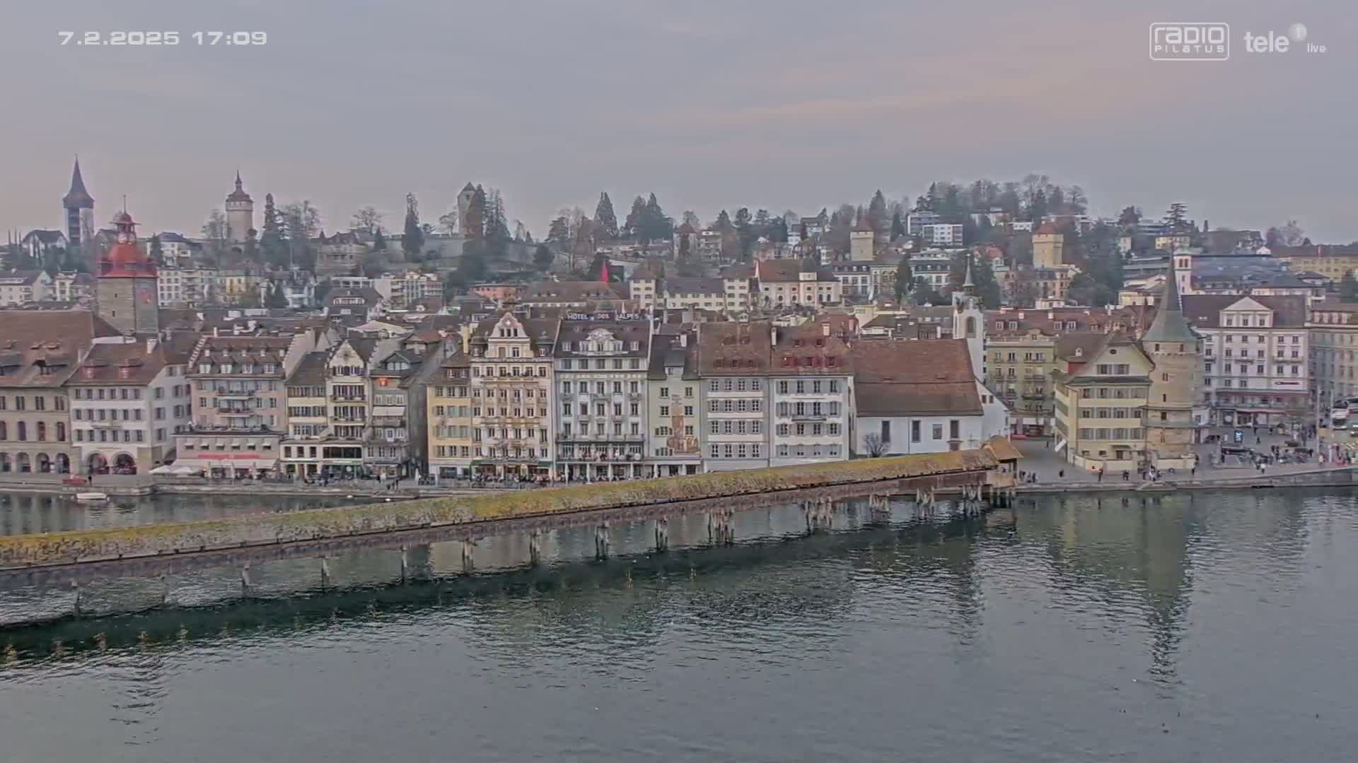 Luzern,  Lucerne Skyline Live Cam - Luzern, Lucerne-ville, Lucerne, Switzerland