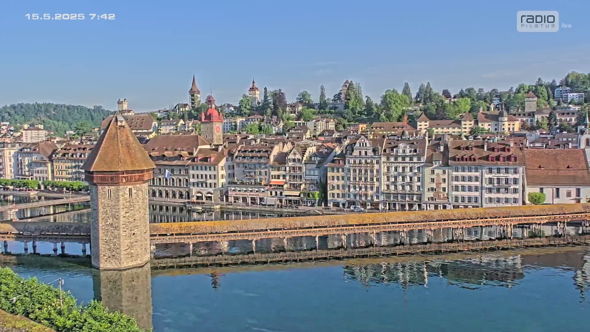 Luzern,  Lucerne Skyline Live Cam - Luzern, Lucerne-ville, Lucerne, Switzerland