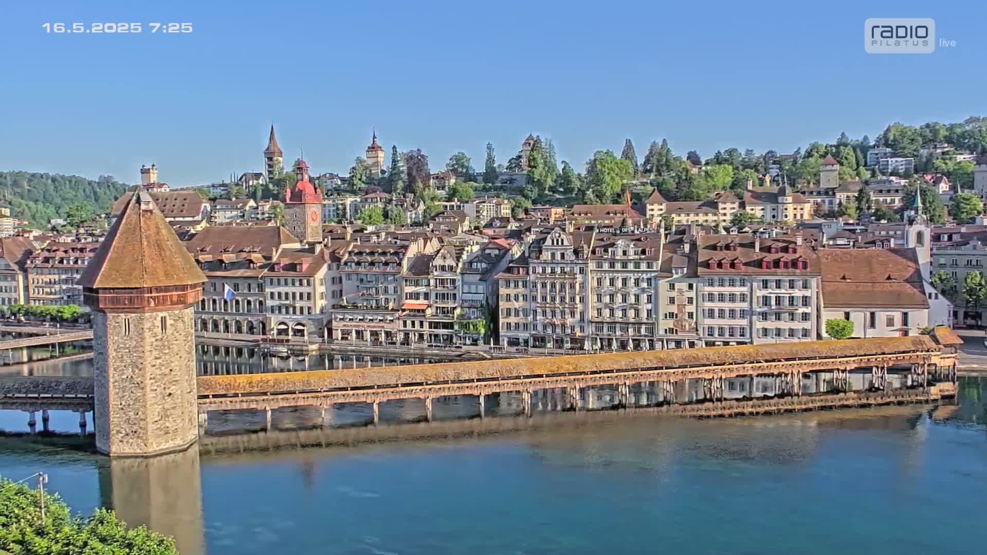 Luzern,  Lucerne Skyline Live Cam - Luzern, Lucerne-ville, Lucerne, Switzerland