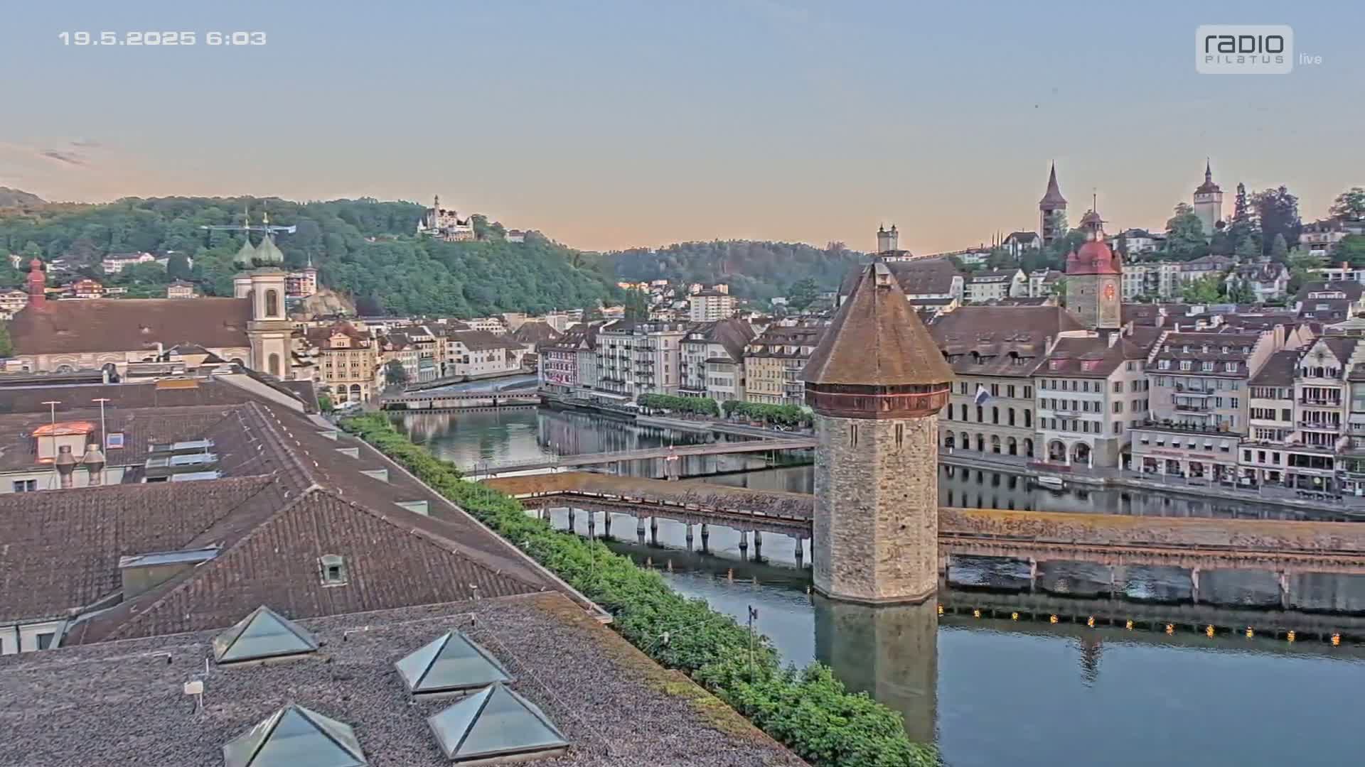 Luzern,  Lucerne Skyline Live Cam - Luzern, Lucerne-ville, Lucerne, Switzerland