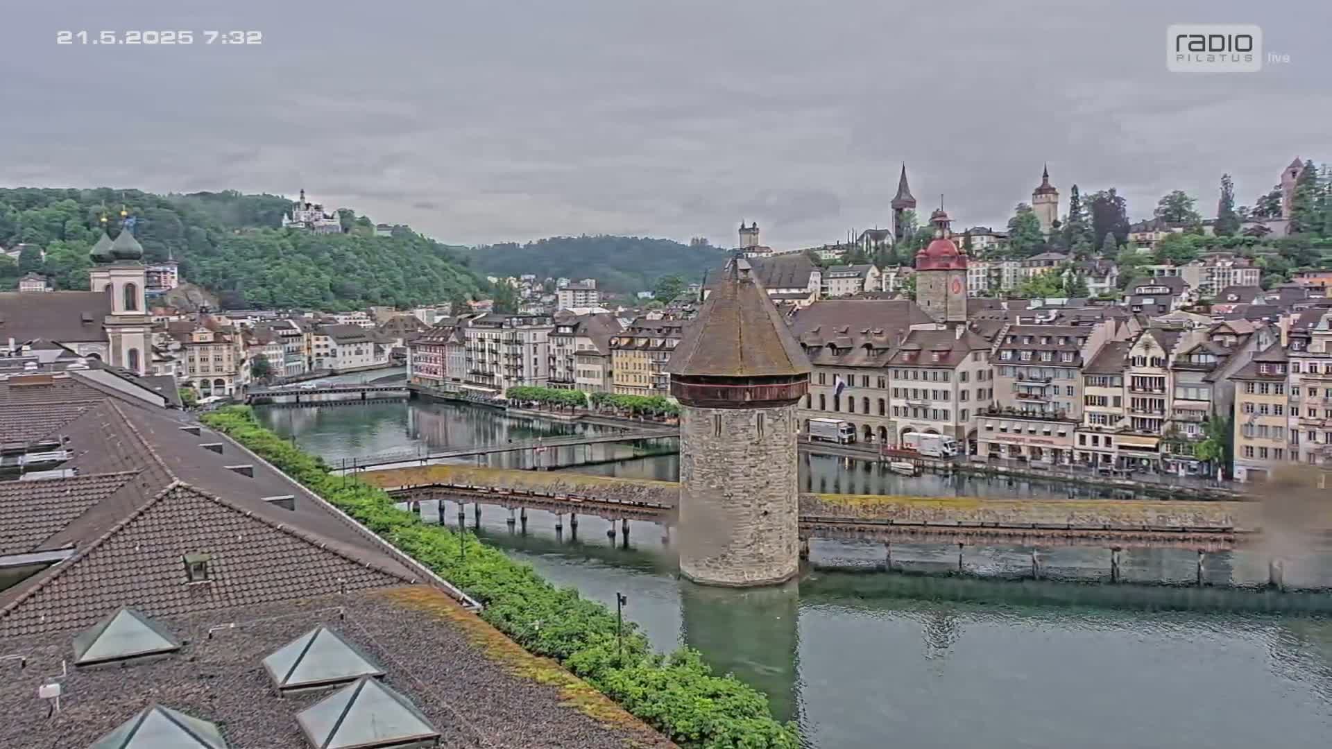 Luzern,  Lucerne Skyline Live Cam - Luzern, Lucerne-ville, Lucerne, Switzerland
