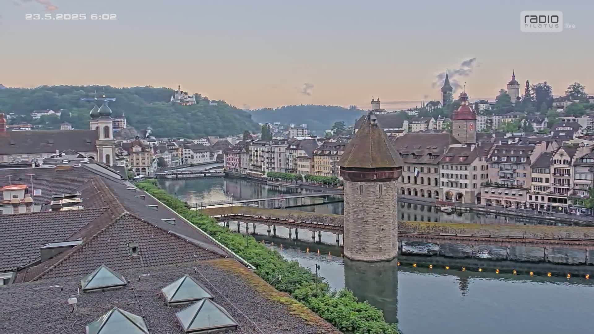 Luzern,  Lucerne Skyline Live Cam - Luzern, Lucerne-ville, Lucerne, Switzerland