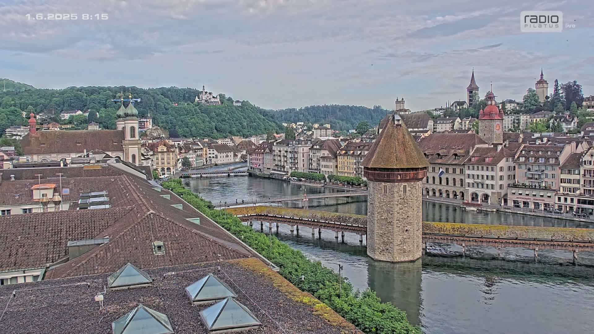 Luzern,  Lucerne Skyline Live Cam - Luzern, Lucerne-ville, Lucerne, Switzerland