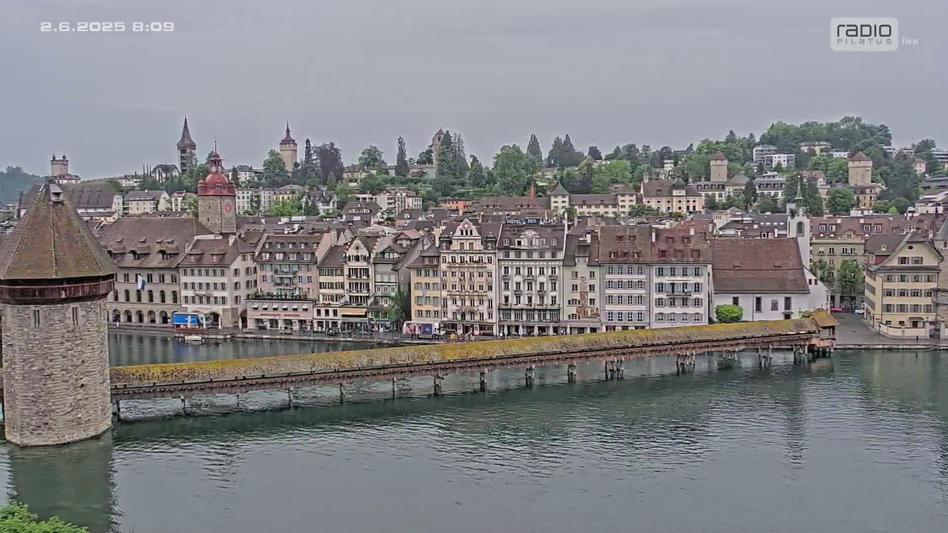 Luzern,  Lucerne Skyline Live Cam - Luzern, Lucerne-ville, Lucerne, Switzerland